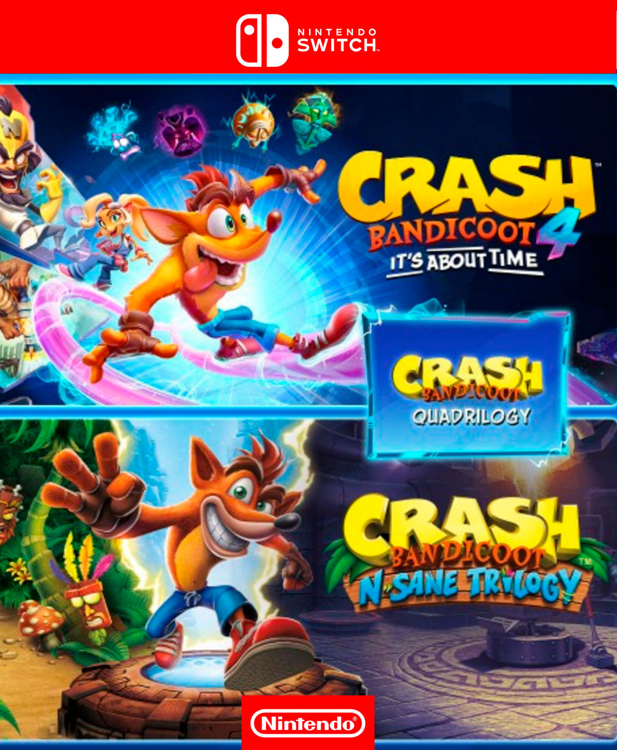 CRASH BANDICOOT QUADRILOGY BUNDLE | Cuenta Nintendo Switch