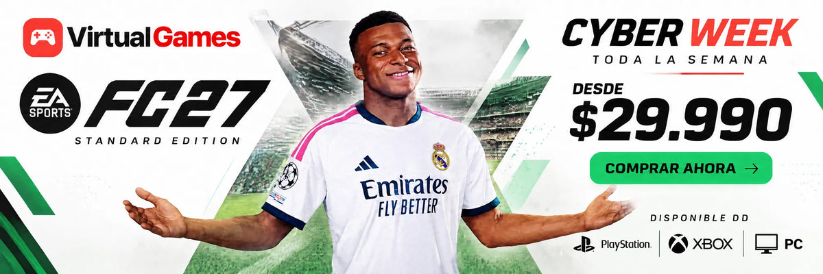 EA Sports FC 27 Standard Edition en Cyber Week de Virtual Games, desde $29.990 para PlayStation, Xbox y PC