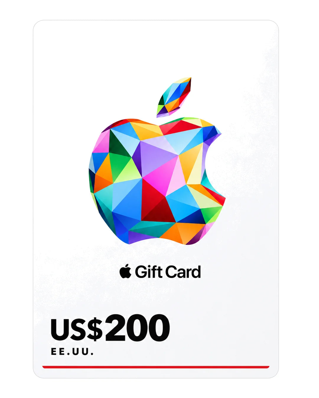 Gift card Apple Gift Card US$200 (EE.UU.), código digital en Virtual Games