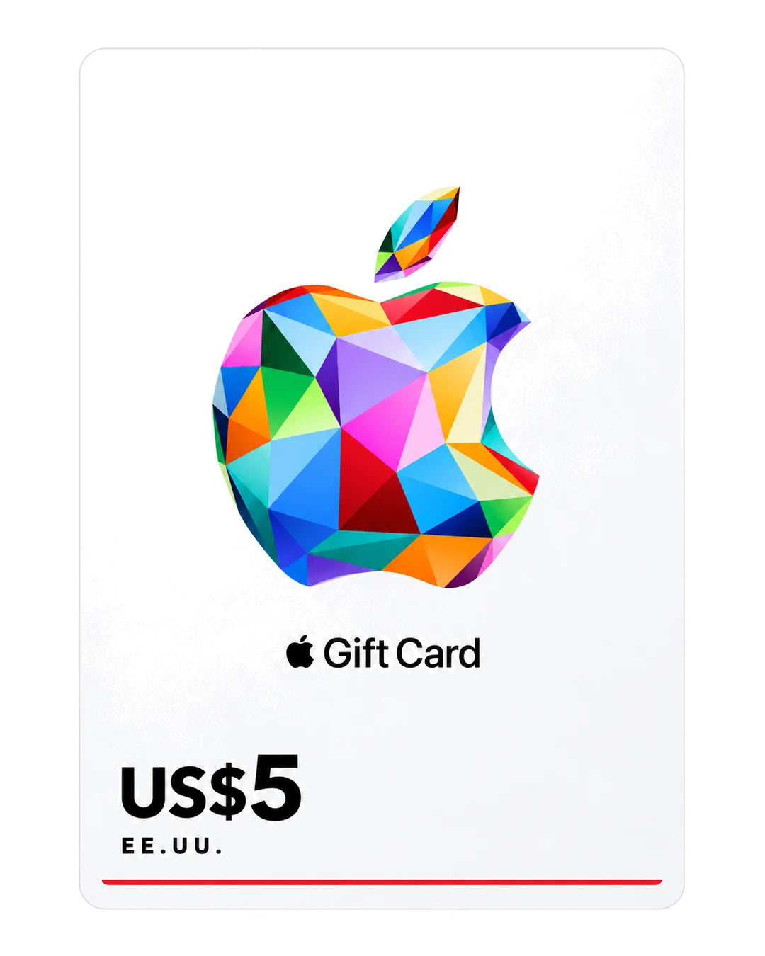 Gift card Apple Gift Card US$5 (EE.UU.), código digital en Virtual Games