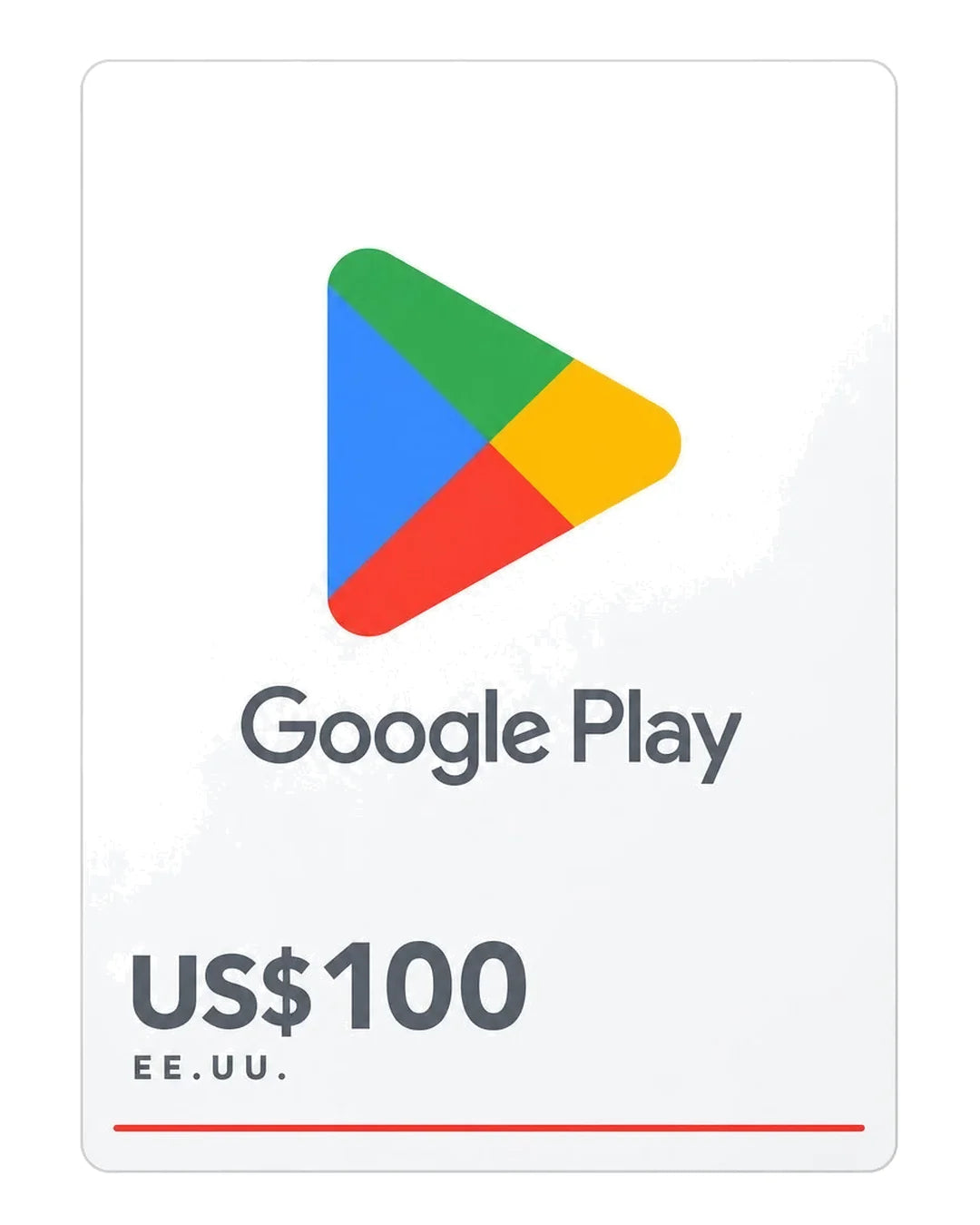 Gift card Google Play US$100 (EE.UU.), código digital en Virtual Games