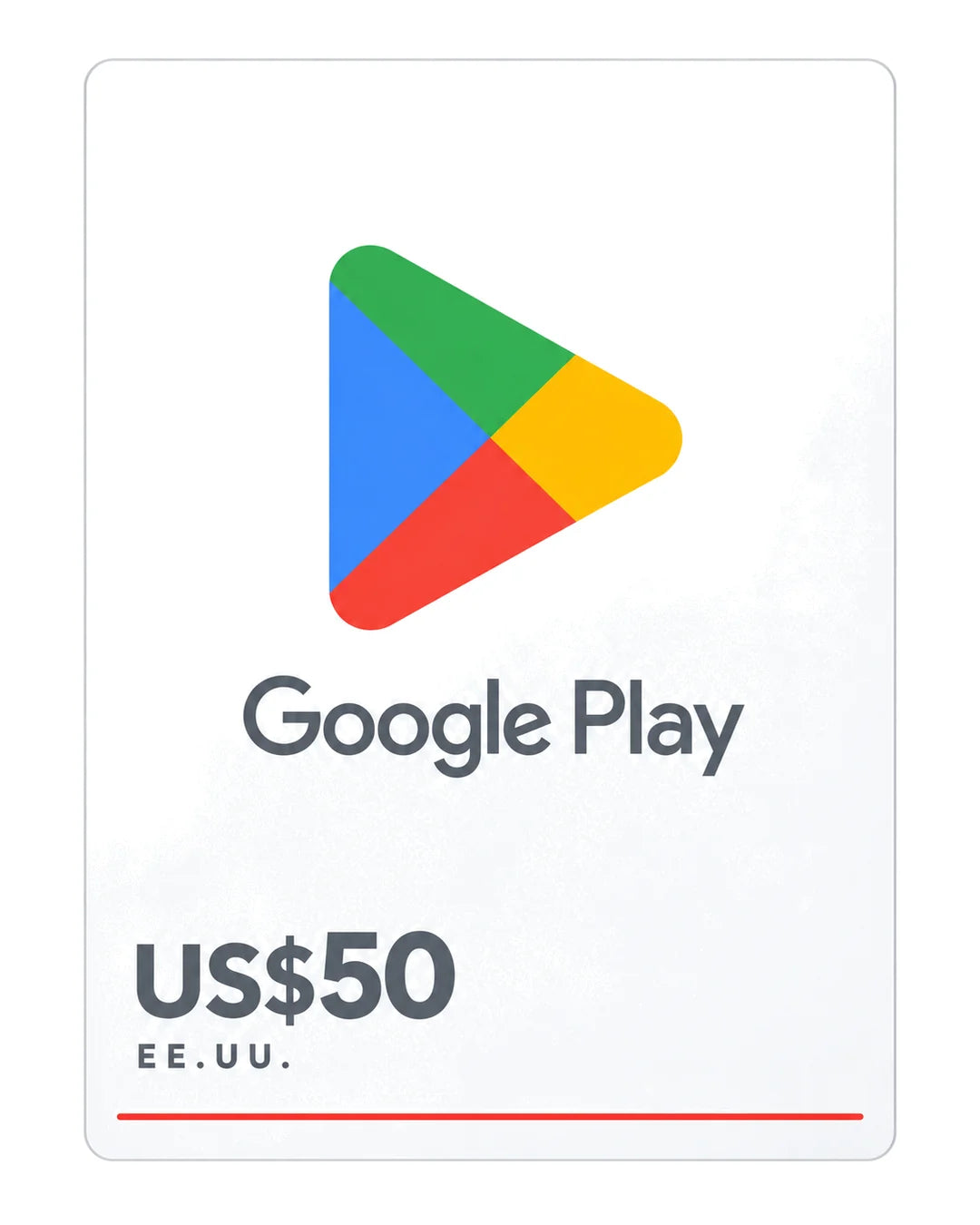 Gift card Google Play US$50 (EE.UU.), código digital en Virtual Games
