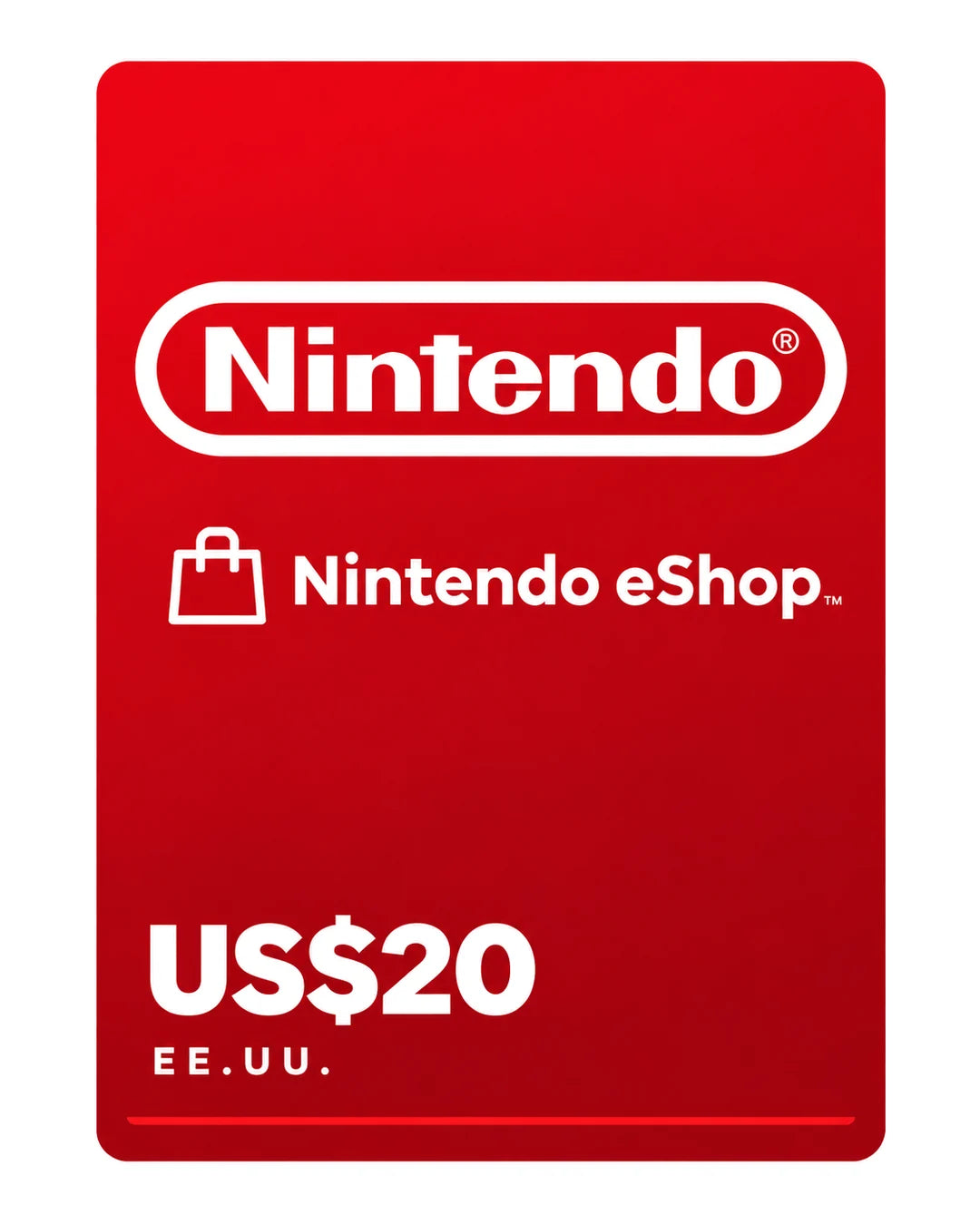 Gift card Nintendo eShop US$20 (EE.UU.), código digital en Virtual Games