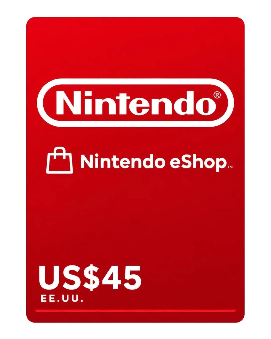 Gift card Nintendo eShop US$45 (EE.UU.), código digital en Virtual Games