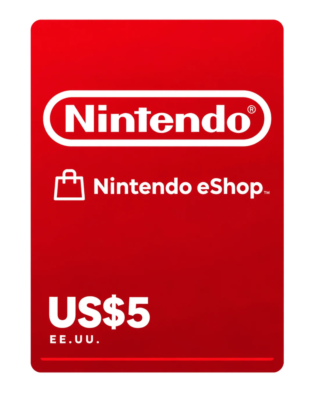 Gift card Nintendo eShop US$5 (EE.UU.), código digital en Virtual Games