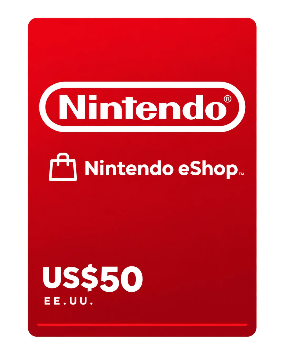 Gift card Nintendo eShop US$50 (EE.UU.), código digital en Virtual Games