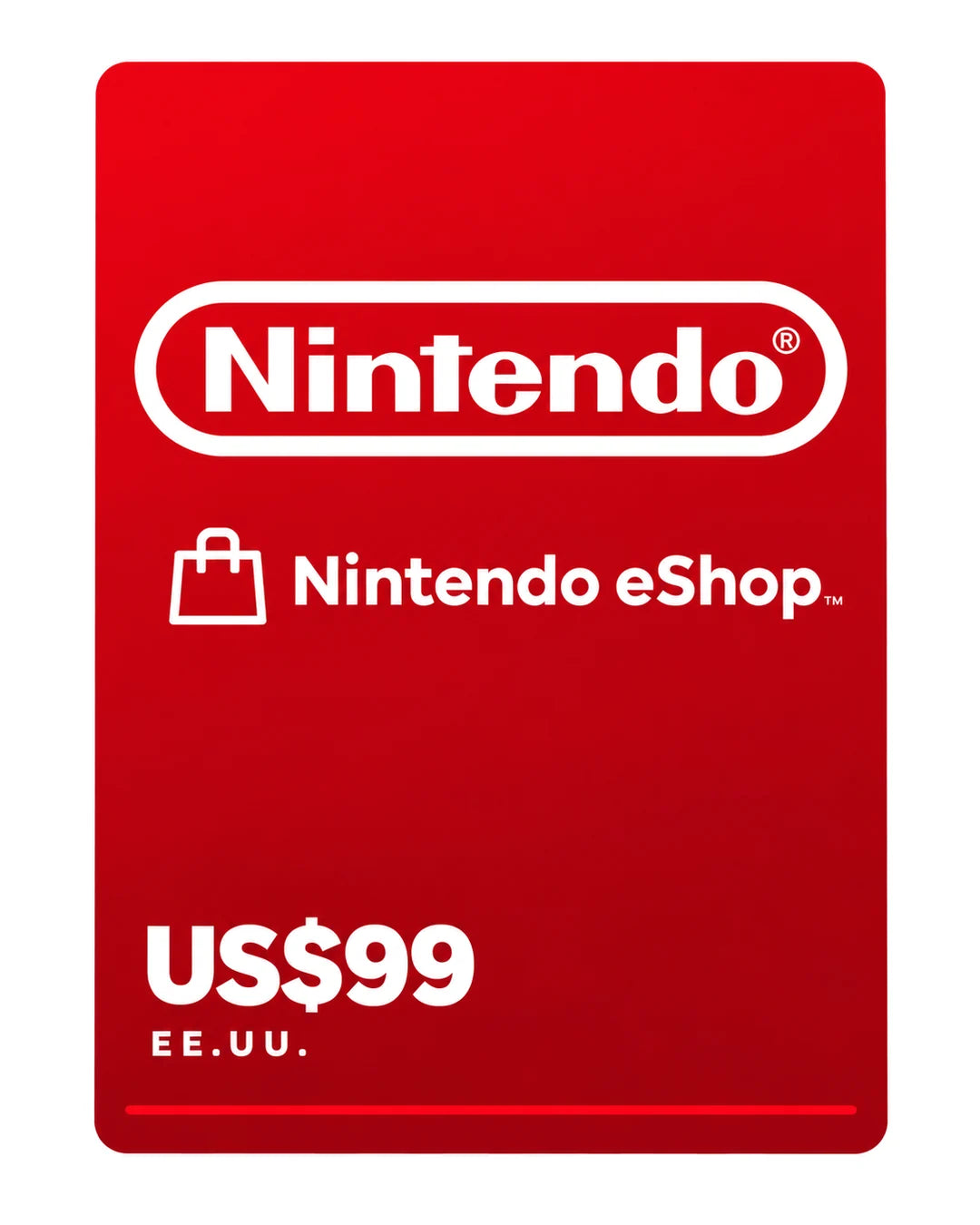 Gift card Nintendo eShop US$99 (EE.UU.), código digital en Virtual Games