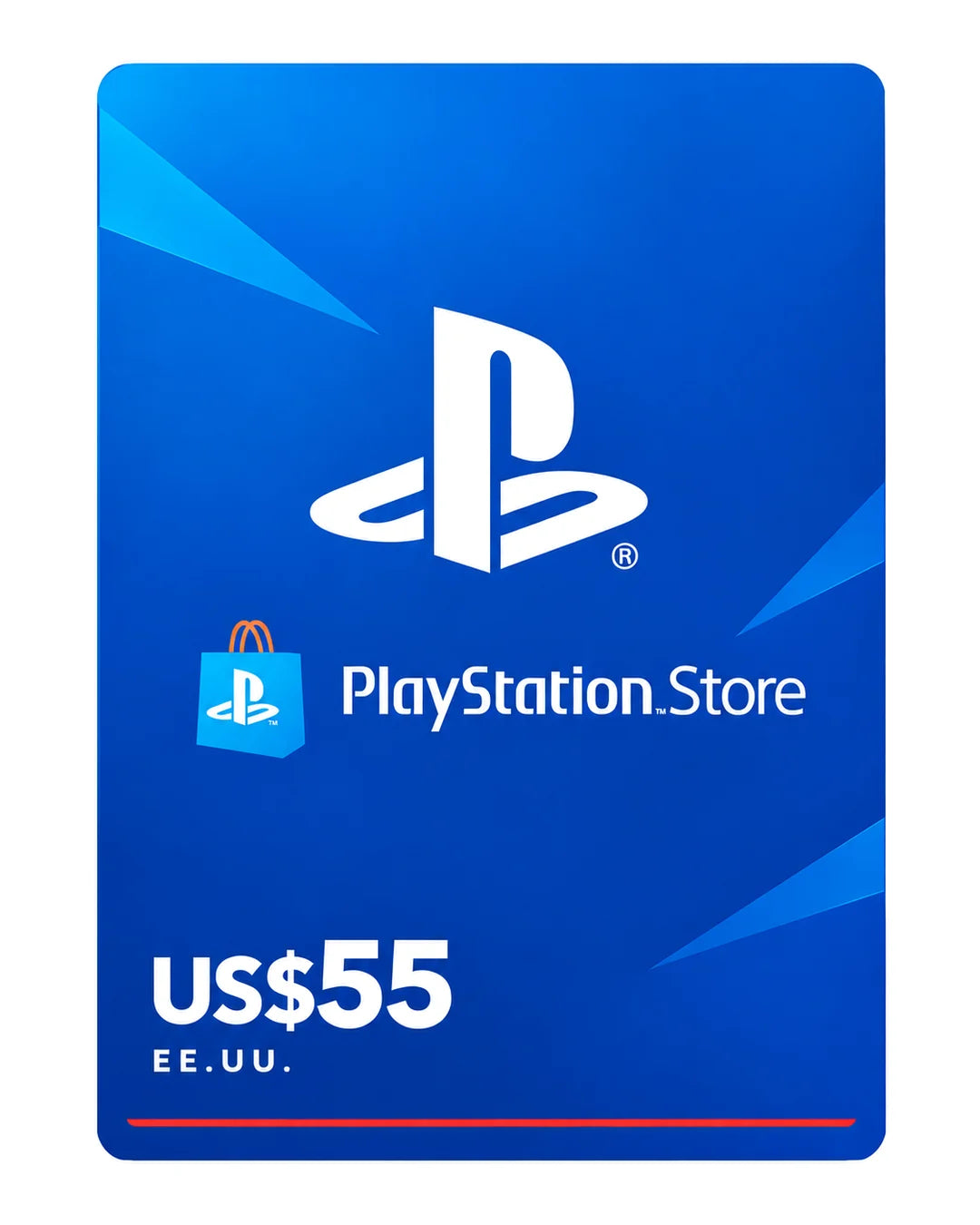Gift card PlayStation Store US$55 (EE.UU.), código digital en Virtual Games