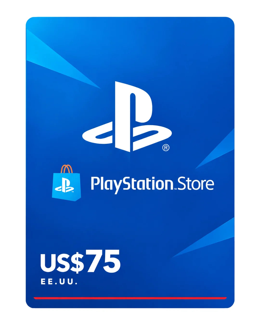 Gift card PlayStation Store US$75 (EE.UU.), código digital en Virtual Games