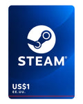 Gift card Steam US$1 (EE.UU.), código digital en Virtual Games