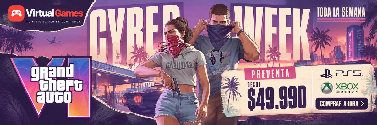 Preventa digital de Grand Theft Auto VI en Cyber Week de Virtual Games, desde $49.990 para PS5 y Xbox Series X|S